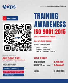 Kelas Online Training Awareness ISO 9001:2015<br> Quality Management Systems <b>(Kelas Berbayar)</b>